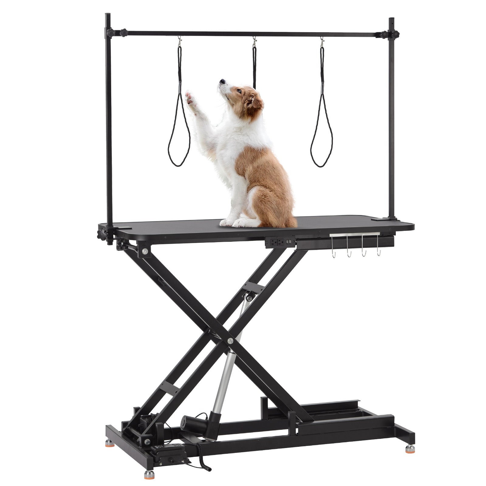 Garvee 47" Heavy Duty Electric Lift Grooming Table for Large Dogs/Cats, Black