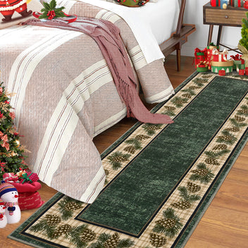 Garvee Christmas Runner Rug 2x6 Washable Plaid Area Rug Xmas Decor Non Slip Kitchen Rugs Bath Mat Buffalo Low Pile Entryway Rug Soft Stain Resistant Carpet for Laundry Entance
