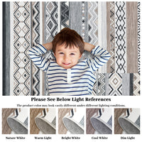 Garvee 2x6 Hallway Runner Rugs Washable Rug Tribal Farmhouse Neutral Rug Geometric Rug Low Pile Non-Slip Soft Rug for Entryway Bedroom Laundry Room Indoor Rug Grey