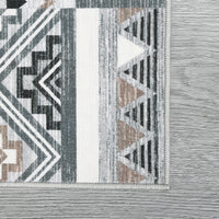 Garvee 10x13 Area Rug for Living Room Washable Rug Tribal Farmhouse Neutral Rug Geometric Rug Soft Non-Slip Low Pile Stain Resistant Rug for Dining Room Bedroom Grey/Black