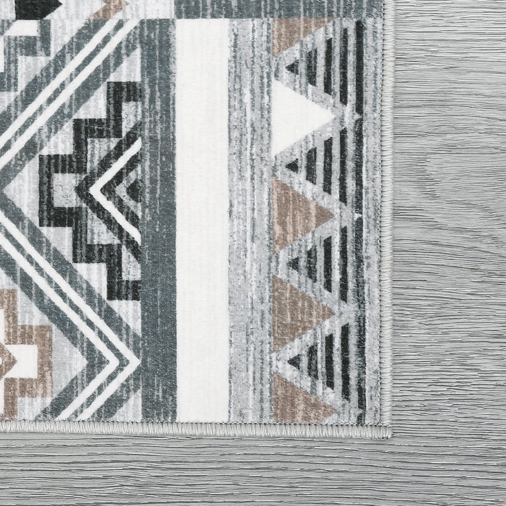 Garvee 2x6 Hallway Runner Rugs Washable Rug Tribal Farmhouse Neutral Rug Geometric Rug Low Pile Non-Slip Soft Rug for Entryway Bedroom Laundry Room Indoor Rug Grey