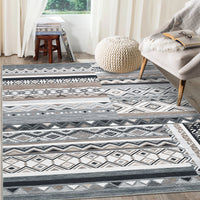 Garvee 10x13 Area Rug for Living Room Washable Rug Tribal Farmhouse Neutral Rug Geometric Rug Soft Non-Slip Low Pile Stain Resistant Rug for Dining Room Bedroom Grey/Black