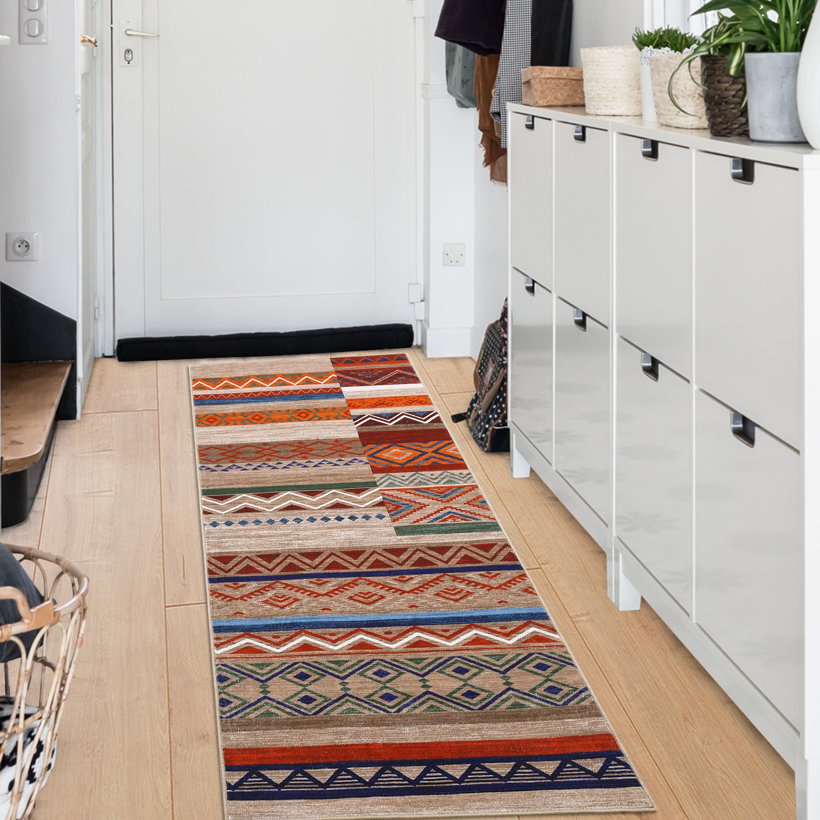 Garvee Boho Design Non Slip Area Rug for Living Room Bedroom, Stain Resistant Carpet for Dining Room and Entryway