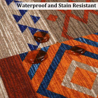 Garvee Boho Design Non Slip Area Rug for Living Room Bedroom, Stain Resistant Carpet for Dining Room and Entryway