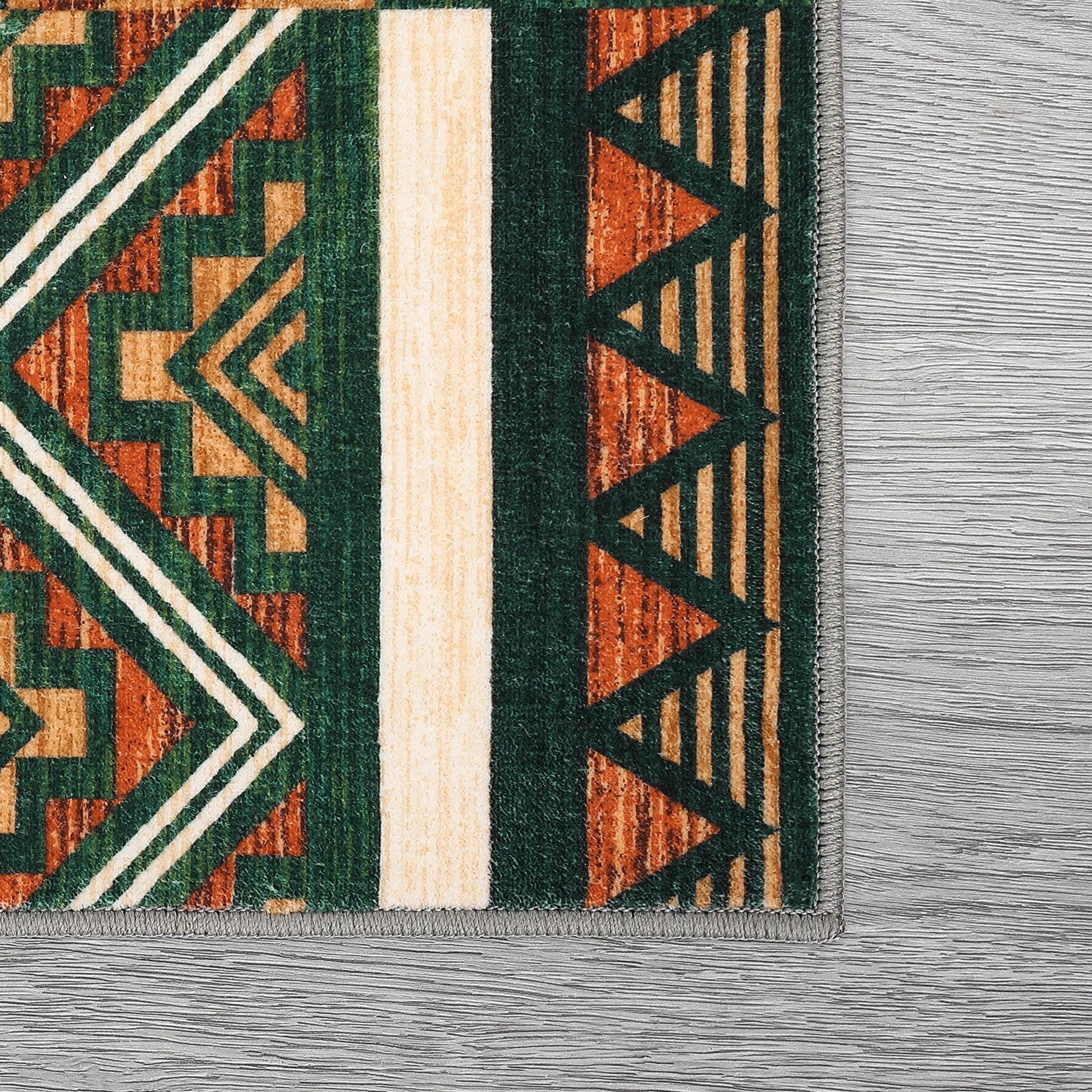 Garvee 4x6 Washable Rugs Chrismas Rug for Living Room Southwestern Tribal Geometric Area Rug for Bedroom Patchwork Office Carpet Low Pile Neutral Soft Nursery Rug Non Slip