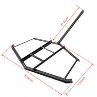 Garvee 74 Inch ATV Drag Harrow with 2 Adjustable Bars, Driveway Drag Grader for Farm Garden Field Landscape Leveling or Sod Prepping