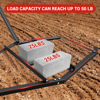 Garvee 74 Inch ATV Drag Harrow with 2 Adjustable Bars, Driveway Drag Grader for Farm Garden Field Landscape Leveling or Sod Prepping