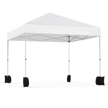 Garvee 10x10ft Pop-Up Canopy Tent - Enhanced Size & Coverage, Premium Oxford Fabric, Adjustable Height, Quick Setup, Wheeled Bag for Patio & Events
