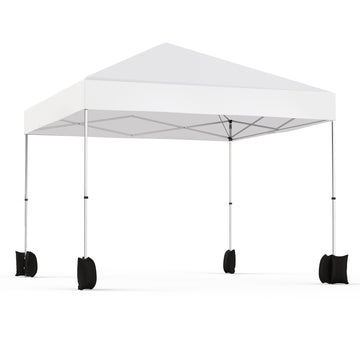 Garvee 10x10ft Pop-Up Canopy Tent - Enhanced Size & Coverage, Premium Oxford Fabric, Adjustable Height, Quick Setup, Wheeled Bag for Patio & Events