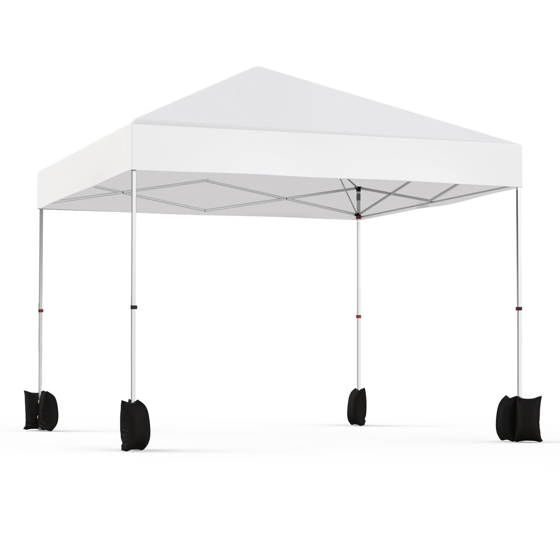 Garvee 10x10ft Pop-Up Canopy Tent - Enhanced Size & Coverage, Premium Oxford Fabric, Adjustable Height, Quick Setup, Wheeled Bag for Patio & Events