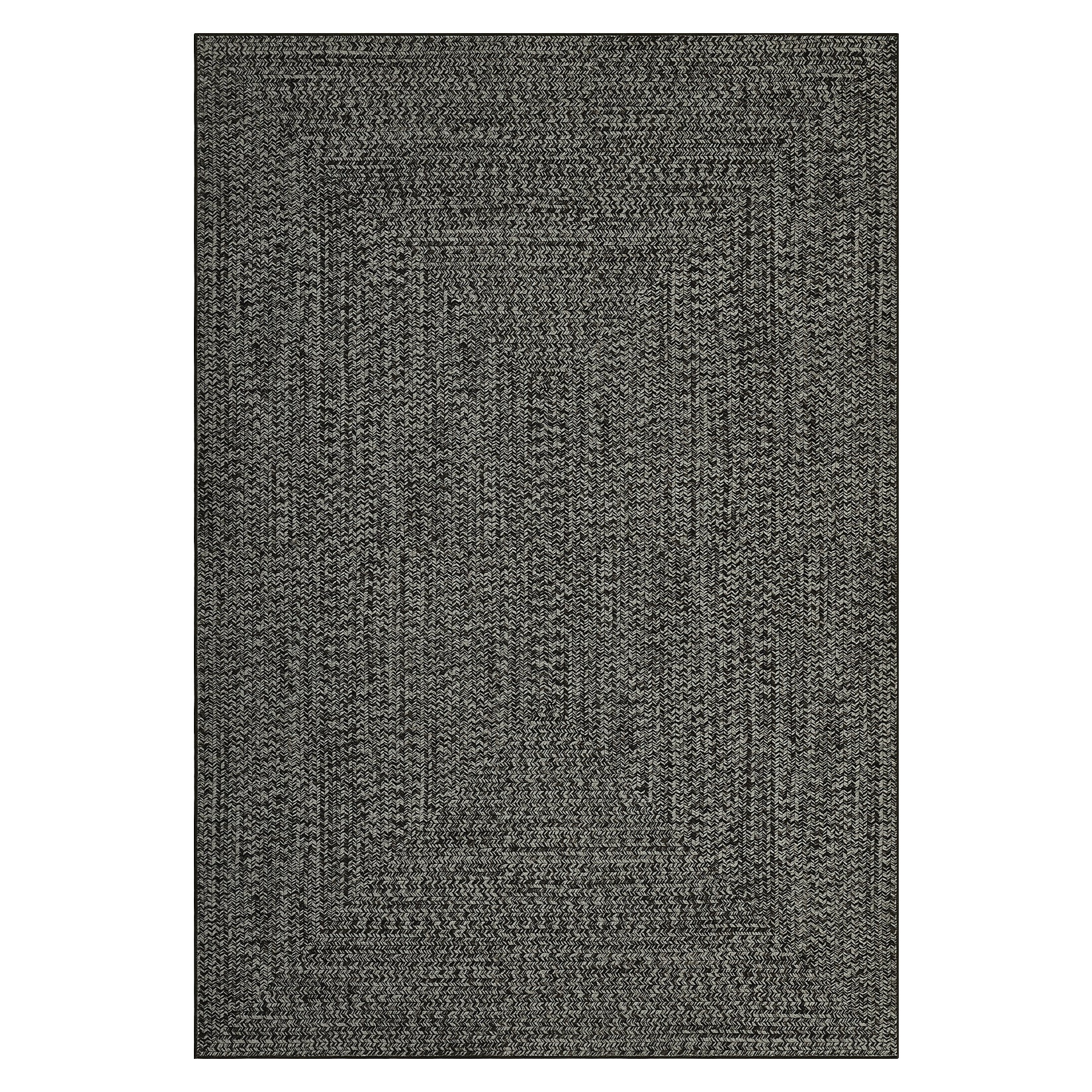 Garvee Area Rug Dark Grey 10x13 Extra Large Rug Print Braided Machine Washable Rug for Living Room, Non-Slip Stain Resistant Accent Rug Farmhouse Printed Weaving Floor Cover Carpet for Bedroom