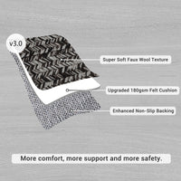 Garvee Dark Grey 8x10 Area Rug Print Braided Area Rug Machine Washable Rug for Living Room Farmhouse Solid Printed Weaving Carpet Non-Slip Stain Resistant Accent Rug Floor Cover for Home Decor