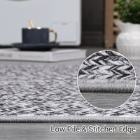 Garvee Area Rug 10x13 Extra Large Rug Print Braided Machine Washable Rug for Living Room, Non-Slip Stain Resistant Accent Rug Farmhouse Printed Weaving Floor Cover Carpet for Bedroom, Grey