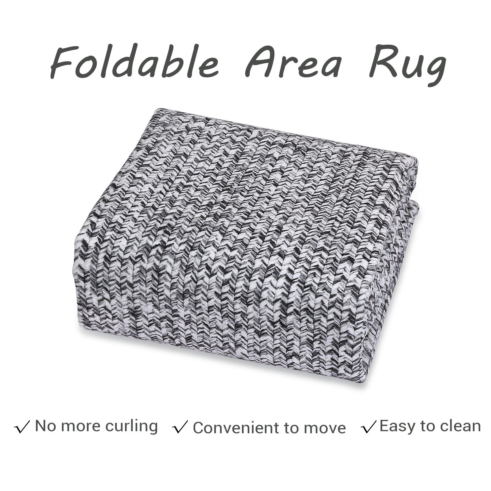 Garvee 9x12 Area Rug Print Braided Large Area Rug Machine Washable Rug for Living Room, Non-Slip Stain Resistant Accent Rug Farmhouse Solid Printed Weaving Floor Cover Carpet for Bedroom, Grey