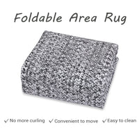 Garvee Area Rug 10x13 Extra Large Rug Print Braided Machine Washable Rug for Living Room, Non-Slip Stain Resistant Accent Rug Farmhouse Printed Weaving Floor Cover Carpet for Bedroom, Grey