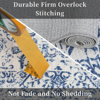 Garvee 10x13 Rug, Large Blue Area Rug - Foldable Rugs for Living Room 10x13 - Stain Resistant Vintage Area Rugs 10x13 - Living Room Area Rugs 10x13 - Eco-Friendly Washable Rug