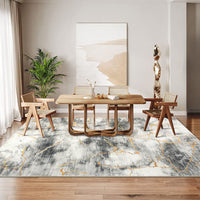 Garvee Area Rug 8x10 Large Living Room Floor Carpet, Low Pile Modern Ink Splatter Abstract Rug, Non-Slip Machine Washable Arrea Rug for Bedroom, Dining Room, Office