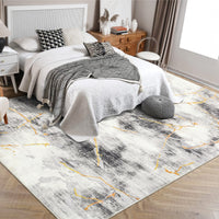 Garvee Area Rug 8x10 Large Living Room Floor Carpet, Low Pile Modern Ink Splatter Abstract Rug, Non-Slip Machine Washable Arrea Rug for Bedroom, Dining Room, Office