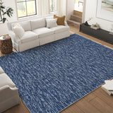 Garvee 6x9 Washable Area Rug, Ultra-Thin Soft Large Indoor Rug for Bedroom Living Room Dining Room, Navy Blue - Navy Blue