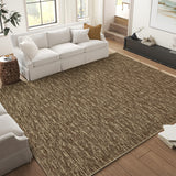 Garvee Washable 5x7 Area Rug, Ultra-Thin Soft Modern Contemporary Indoor Rug for Bedroom Living Room or Dining Room, Non-Slip Throw Rug Foldable Carpet for Office Playroom, Brown - Brown