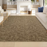 Garvee 8x10 Area Rugs for Living Room, Machine Washable Modern Contemporary Non-Slip Bedroom Rug, Ultra-Thin Soft Large Area Rug Carpet for Dining Room, Brown - Brown