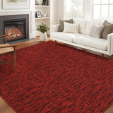 Garvee Large 9x12 Christmas Area Rugs, Modern Contemporary Xmas Decorations Indoor Rugs for Living Room Bedroom or Dining Room, Ultra-Thin Soft Non-Slip Floor Carpet Foldable, Red/Black - Red & Black