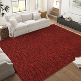 Garvee 8x10 Christmas Area Rugs for Living Room, Machine Washable Non-Slip Modern Contemporary Bedroom Rug, Ultra-Thin Soft Large Area Rug for Dining Room, Red/Black - Red & Black