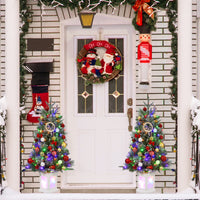 Garvee 3ft Christmas Tree with 78 Multicolor Led Lights, Pre-Lit Artificial Christmas Trees, Snow Flocked, 8 Lighting Modes, Battery Operated, Christmas Decoration for Home, Lighting Potted Base