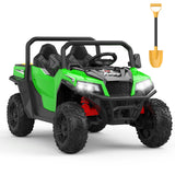 Garvee Ride - P Series: 24V Ride On Dump Truck for Big Kids, 4x4 Electric Car with Remote Control, Shovel, Bluetooth & Music, 24v Ride On Toys, Truck Car, Kids Electric Ride - Green