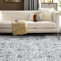 Garvee Area Rug - 8x10, Grey/Beige, Soft Distressed Design, Non-Shedding & Easy Care Area Rug, Ideal for High Traffic Areas in Living Room, Bedroom Home Office
