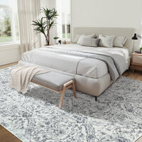 Garvee Area Rug - 8x10, Grey/Beige, Soft Distressed Design, Non-Shedding & Easy Care Area Rug, Ideal for High Traffic Areas in Living Room, Bedroom Home Office