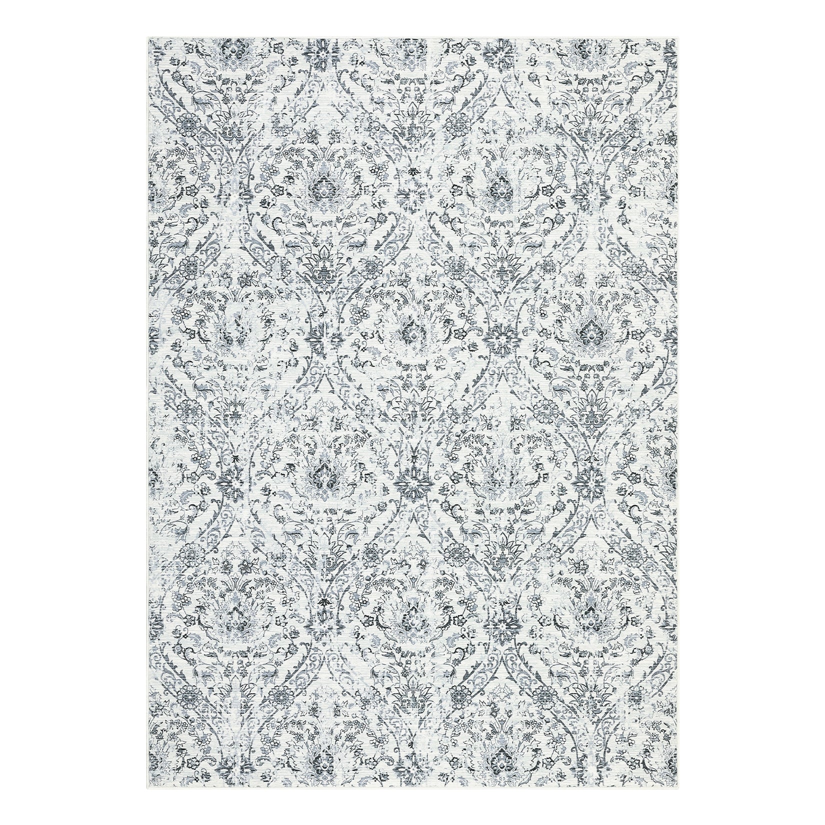 Garvee Area Rug - 8x10, Grey/Beige, Soft Distressed Design, Non-Shedding & Easy Care Area Rug, Ideal for High Traffic Areas in Living Room, Bedroom Home Office