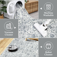 Garvee Area Rug - 8x10, Grey/Beige, Soft Distressed Design, Non-Shedding & Easy Care Area Rug, Ideal for High Traffic Areas in Living Room, Bedroom Home Office