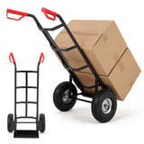 Garvee Heavy Duty Hand Truck with Handle, 440lbs Loading Capacity Dolly Cart with Folding Bottom Panel & All-Terrain Rubber Wheels, Hand Truck Dolly for Warehouse, Supermarket, Garage