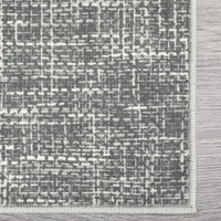 Garvee 2x6 Runner Rug Washable Kitchen Runner Rug Modern Abstract Runner Mat for Hallway Contemporary Solid Rug Non-Slip Foldable Aesthetic Accent Floor Carpet for Living Room Bedroom, Grey