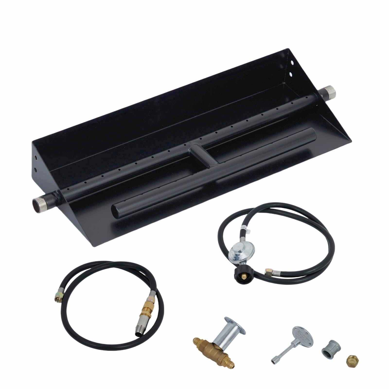 Garvee 18′′×6′′ Drop-In Fire Pit Burner Kit, Rectangular Fire Pit Burner with Spark Ignition Kit for Propane \u0026 Natural Gas, Fire Pit Insert with H-, image size:1600x1600