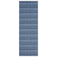 Garvee Modern Grey Blue 2x6 Washable Runner Rugs, Woven Pattern Hallway Rugs with Non-Slip Backing, Soft Low Pile Area Rugs, Non-Shedding Contemporary Floor Carpet for Bedroom, Laundry