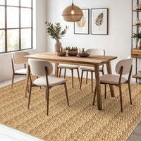 Garvee Modern Beige Camel 9x12 Washable Living Room Rugs Large Modern Woven Pattern Accent Rugs, Non-Slip Soft Low Pile Area Rugs, Non-Shedding Contemporary Indoor Carpet for Bedroom, Office