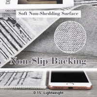 Garvee Boho Light Grey 10x13 Large Living Room Rugs, Geometric Marble Boho Area Rugs for Bedroom Ultra Thin Non-Slip Washable Indoor Rugs Floor Carpet for Dining Room