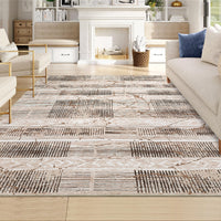 Garvee Boho Light Brown 5x7 Area Rug Living Room Rugs, Large Machine Washable Marble Distressed Rug Boho Farmhouse Neutral Ultra Thin Indoor Floor Carpet for Bedroom Under Dining Table Home