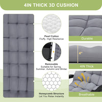 Garvee Zero Gravity Lounge Chair, 26‘’ Recliner Chair with Removable Cushion, Headrest, Footrest, and Cupholder, Adjustable Folding Chairs for Outside and Inside, Grey