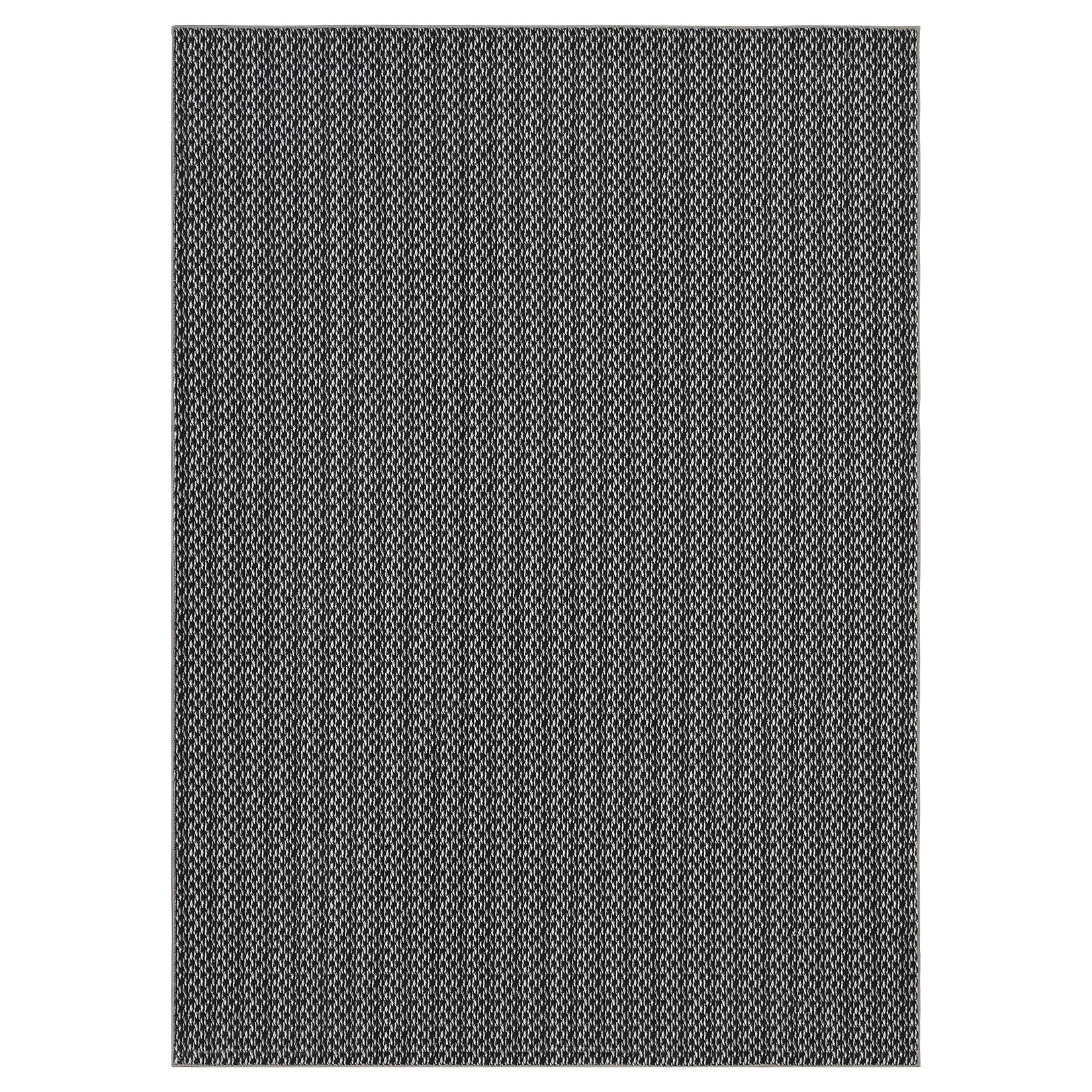 Garvee Washable Area Rugs 10x13 Large Modern Printed Accent Carpet with Non-Slip Backing, Non-Shedding Contemporary Woven-Style Living Room Rugs for Bedroom, Office, Black