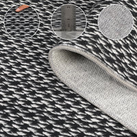 Garvee Machine Washable Area Rugs 5x7 Modern Printed Accent Carpet with Non-Slip Backing, Non-Shedding Contemporary Woven-Style Floor Carpet for Living Room, Bedroom, Office, Black