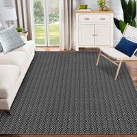 Garvee Machine Washable Area Rugs 5x7 Modern Printed Accent Carpet with Non-Slip Backing, Non-Shedding Contemporary Woven-Style Floor Carpet for Living Room, Bedroom, Office, Black
