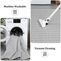 Garvee Washable Area Rugs 10x13 Large Modern Printed Accent Carpet with Non-Slip Backing, Non-Shedding Contemporary Woven-Style Living Room Rugs for Bedroom, Office