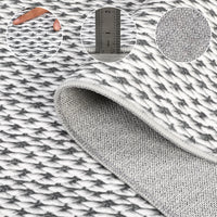 Garvee Machine Washable Area Rugs 5x7 Modern Printed Accent Carpet with Non-Slip Backing, Non-Shedding Contemporary Woven-Style Floor Carpet for Living Room, Bedroom, Office, Gray