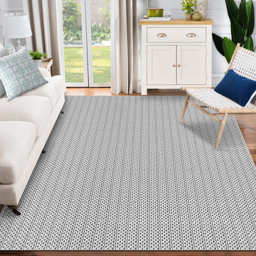 Garvee Washable Area Rugs 10x13 Large Modern Printed Accent Carpet with Non-Slip Backing, Non-Shedding Contemporary Woven-Style Living Room Rugs for Bedroom, Office