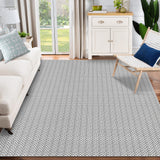 Garvee Machine Washable Area Rugs 5x7 Modern Printed Accent Carpet with Non-Slip Backing, Non-Shedding Contemporary Woven-Style Floor Carpet for Living Room, Bedroom, Office, Gray - Gray