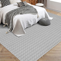 Garvee Washable Area Rugs 10x13 Large Modern Printed Accent Carpet with Non-Slip Backing, Non-Shedding Contemporary Woven-Style Living Room Rugs for Bedroom, Office