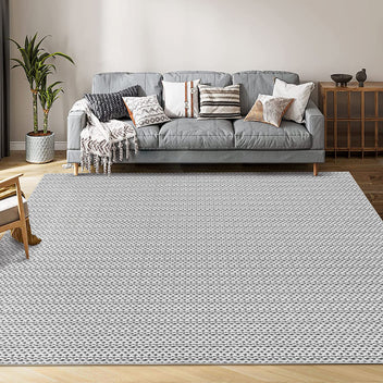 Garvee Washable Area Rugs 10x13 Large Modern Printed Accent Carpet with Non-Slip Backing, Non-Shedding Contemporary Woven-Style Living Room Rugs for Bedroom, Office